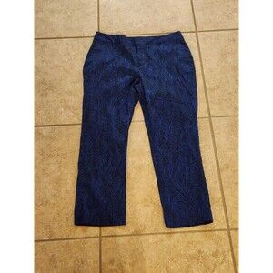 Coldwater Creek Natural Fit Crop Capri Pants Sz 10 Tropical Print